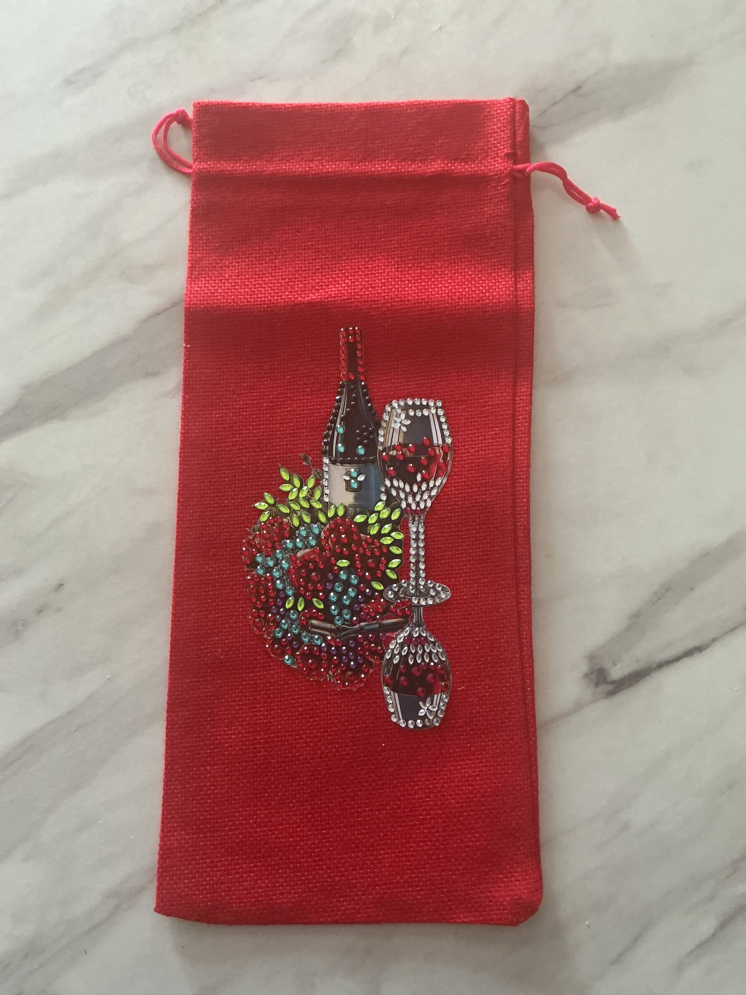Diamond art bottle bag